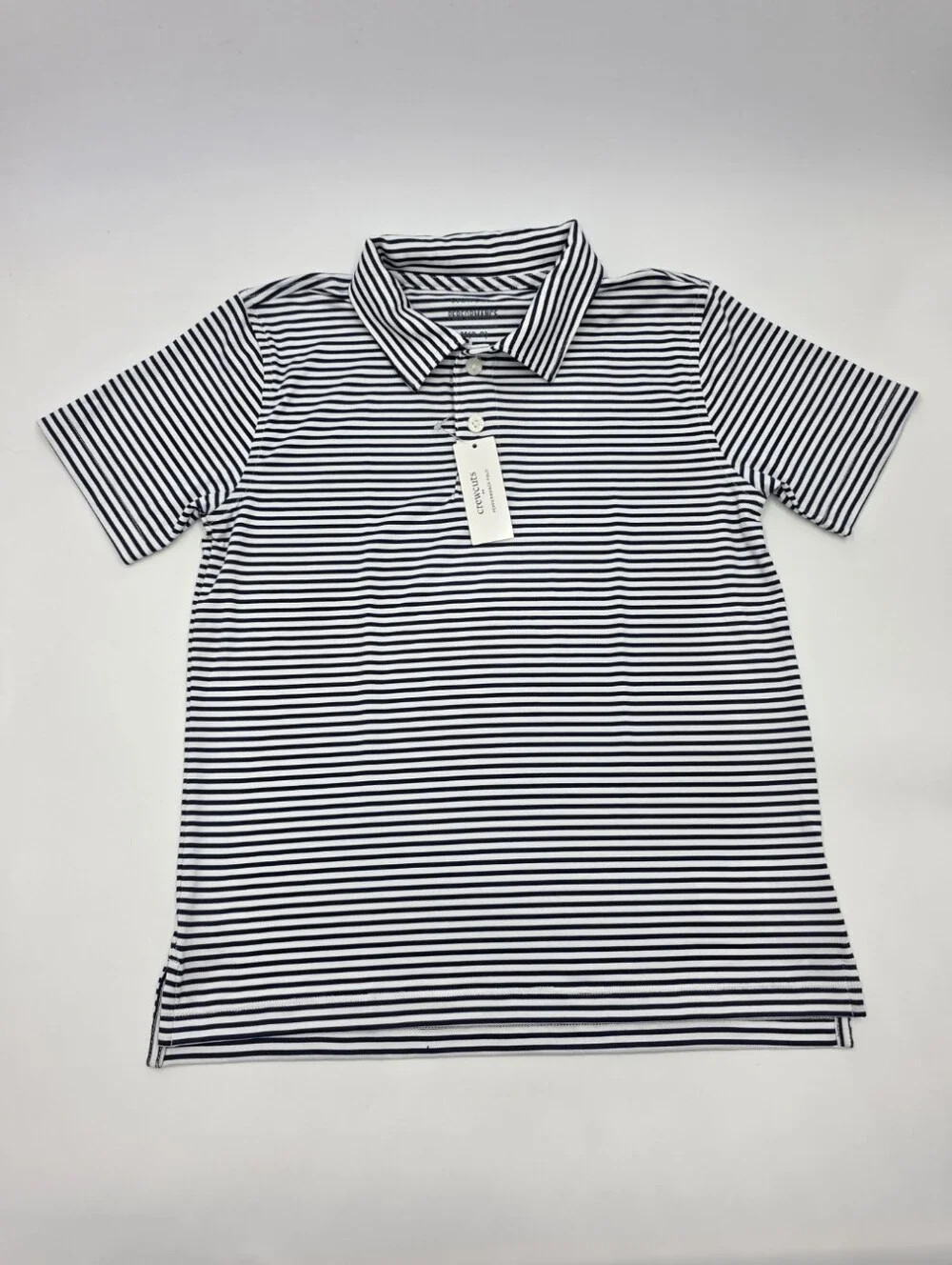NEW Crewcuts boys' striped performance polo size M